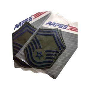 AAFES United States Air Force Master Sargent Rank Patch Insignia Military Set NW
